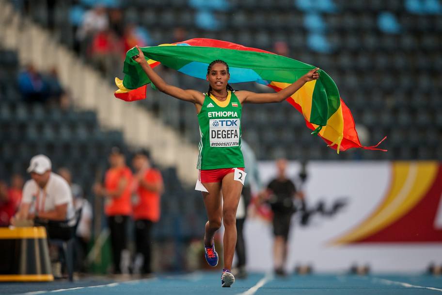 L’etiope Beyenu Degefa, oro nei 3000 metri (Getty Images)